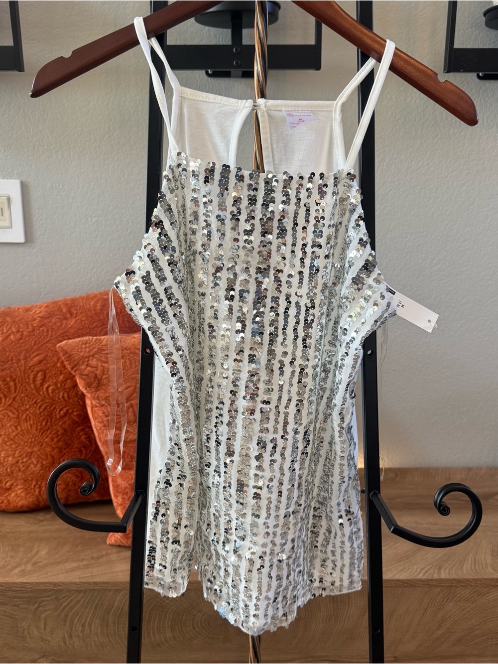 No Boundaries White Sequin Shirt-NTW